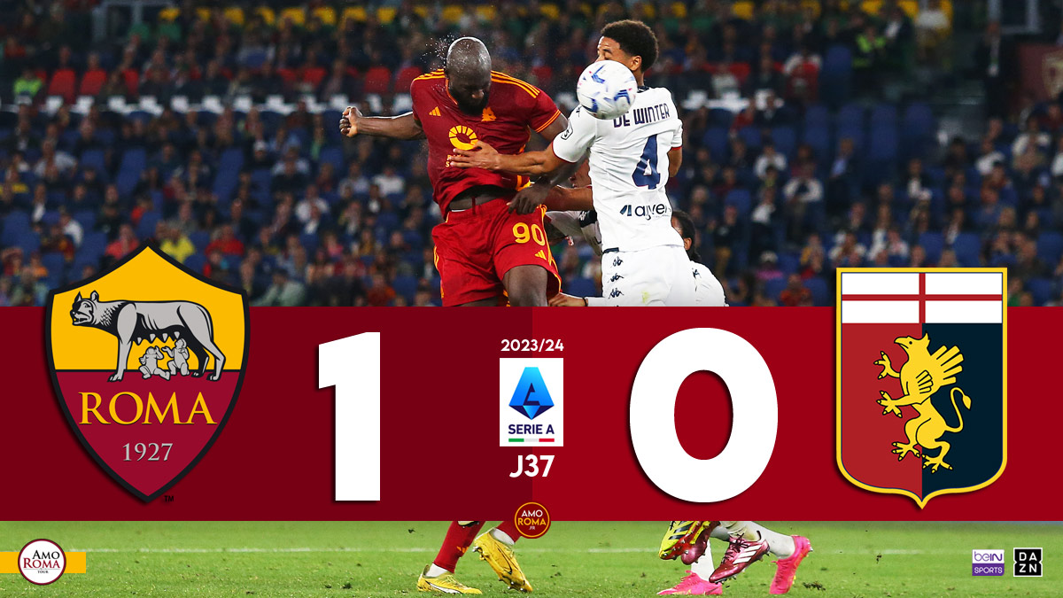 AS Roma 1 – 0 Genoa : Lukaku valide la 6ème place de la Roma.